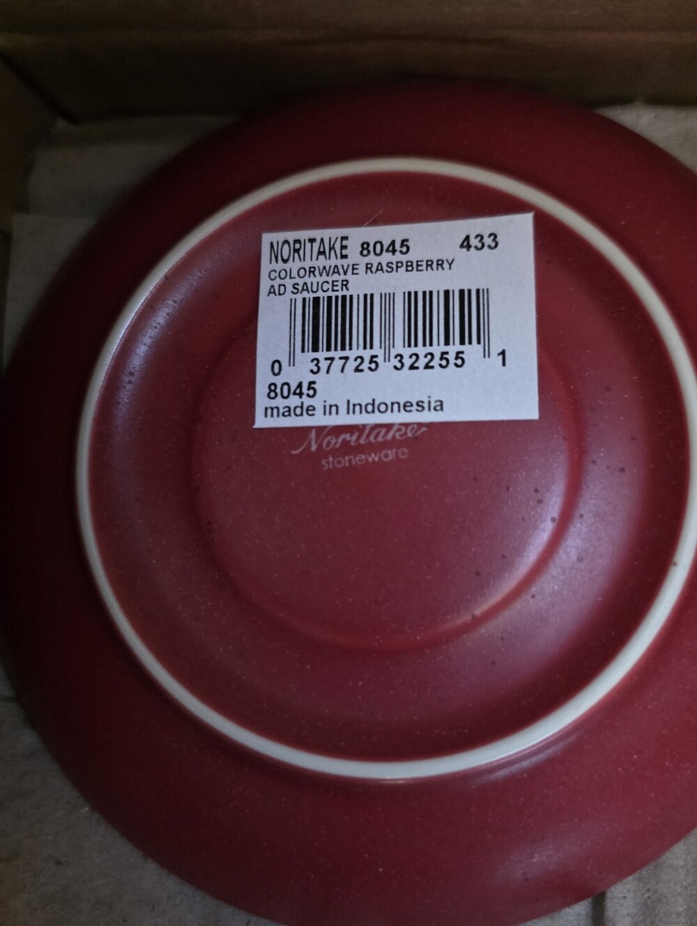 New Noritake  Colorwave Collection Raspberry Ad Saucer Set Of 4 - Picture 3 of 4